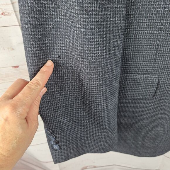 Jones New York Size 40L Men's Jacket Coat Blazer Dark Gray Famous Barr Formal - Picture 7 of 13